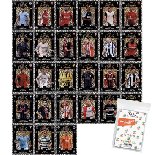 Bundle mit Match Attax Champions League 2024/25 EXTRA - Trading Cards - Alle 27 Kings of Europe Karten + Exklusive Collect-it Hüllen von collect-it.de MY HOME OF CARDS + TOYS