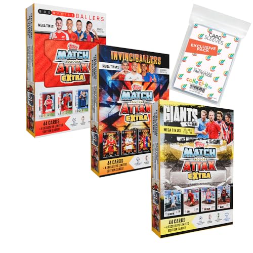 Bundle mit Match Attax Champions League 2024/25 EXTRA - Trading Cards - Alle 3 Verschiedene Tin Boxen + Exklusive Collect-it Hüllen Bundle mit Match Attax Champions League 2024/25 EXTRA - Trading Cards - Alle 3 Verschiedene Tin Boxen + Exklusive Collect-it Hüllen von collect-it.de MY HOME OF CARDS + TOYS