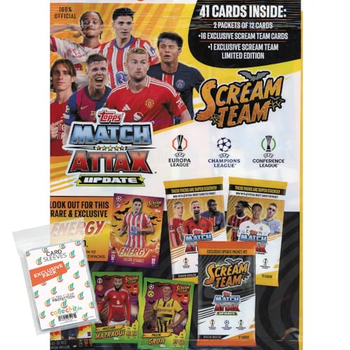Bundle mit Match Attax Champions League 2024/25 - Trading Cards - 1 Update Multipack Scream Team #2 + Exklusive Collect-it Hüllen Bundle mit Match Attax Champions League 2024/25 - Trading Cards - 1 Update Multipack Scream Team #2 + Exklusive Collect-it Hüllen von collect-it.de MY HOME OF CARDS + TOYS