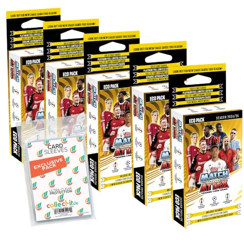 Bundle mit Match Attax CL 2024/25 - Trading Cards + Exklusive Collect-it Hüllen (5 Blister) Bundle mit Match Attax CL 2024/25 - Trading Cards + Exklusive Collect-it Hüllen (5 Blister) von collect-it.de MY HOME OF CARDS + TOYS