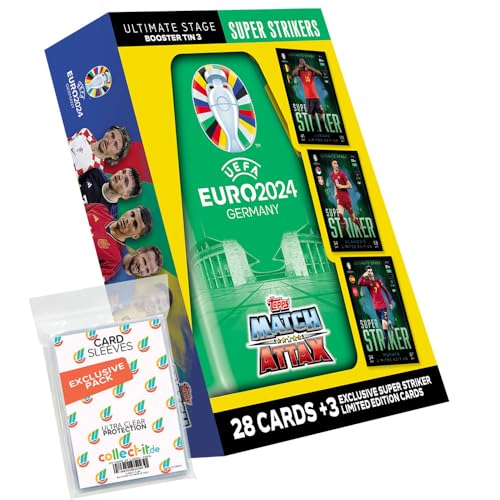 Bundle mit Match Attax UEFA Euro 2024 Germany - 1 Mini Tin Box Super Strikers + Exklusive Collect-it Hüllen Bundle mit Match Attax UEFA Euro 2024 Germany - 1 Mini Tin Box Super Strikers + Exklusive Collect-it Hüllen von collect-it.de MY HOME OF CARDS + TOYS