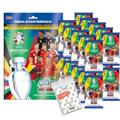 Bundle mit Match Attax UEFA Euro 2024 Germany - 1 Starter + 20 Booster + Exklusive Collect-it Hüllen von collect-it.de MY HOME OF CARDS + TOYS
