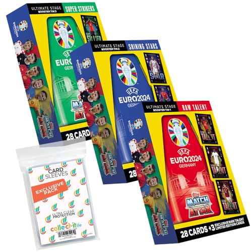 Bundle mit Match Attax UEFA Euro 2024 Germany - Alle 3 verschiedenen Mini Tin Boxen + Exklusive Collect-it Hüllen Bundle mit Match Attax UEFA Euro 2024 Germany - Alle 3 verschiedenen Mini Tin Boxen + Exklusive Collect-it Hüllen von collect-it.de MY HOME OF CARDS + TOYS