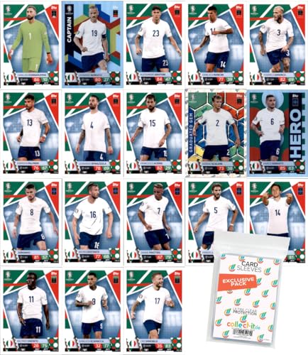 Bundle mit Match Attax UEFA Euro 2024 Germany - Mannschaftspaket - Italien + Exklusive Collect-it Hüllen von collect-it.de MY HOME OF CARDS + TOYS