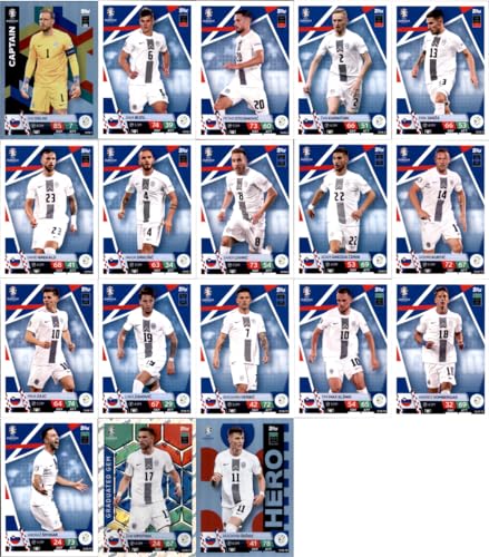 Bundle mit Match Attax UEFA Euro 2024 Germany - Mannschaftspaket - Slowenien + Exklusive Collect-it Hüllen von collect-it.de MY HOME OF CARDS + TOYS