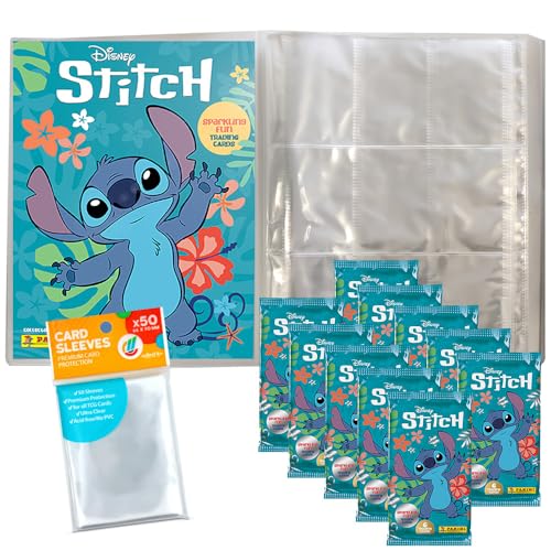 Bundle mit Panini Stitch (2025) Trading Cards + Exklusive Collect-it Hüllen (1 Leere Sammelmappe + 10 Booster) von collect-it.de MY HOME OF CARDS + TOYS