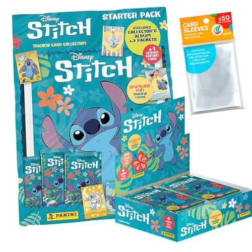 Bundle mit Panini Stitch (2025) Trading Cards - 1 Starter + 1 Display (24 Booster) + Exklusive Collect-it Hüllen von collect-it.de MY HOME OF CARDS + TOYS