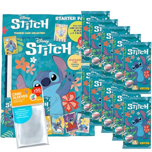 Bundle mit Panini Stitch (2025) Trading Cards - 1 Starter + 10 Booster + Exklusive Collect-it Hüllen von collect-it.de MY HOME OF CARDS + TOYS
