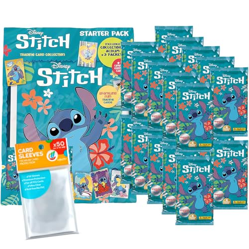 Bundle mit Panini Stitch (2025) Trading Cards - 1 Starter + 20 Booster + Exklusive Collect-it Hüllen von collect-it.de MY HOME OF CARDS + TOYS
