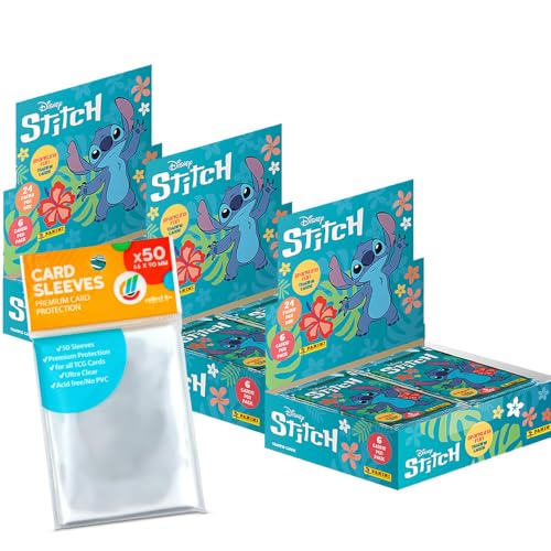 Bundle mit Panini Stitch (2025) Trading Cards - 3 Display (72 Booster) + Exklusive Collect-it Hüllen von collect-it.de MY HOME OF CARDS + TOYS