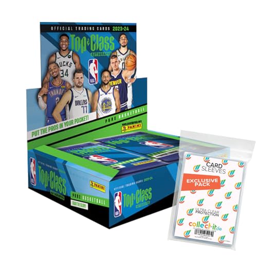 Bundle mit Top Class - NBA Pure Basketball - 2023/24-1 Display (24 Booster) + Exklusive Collect-it Hüllen von collect-it.de MY HOME OF CARDS + TOYS