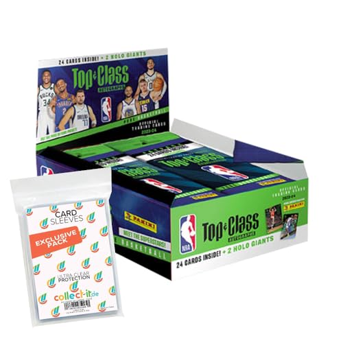 Bundle mit Top Class - NBA Pure Basketball - 2023/24-1 Fat Pack Display + Exklusive Collect-it Hüllen von collect-it.de MY HOME OF CARDS + TOYS
