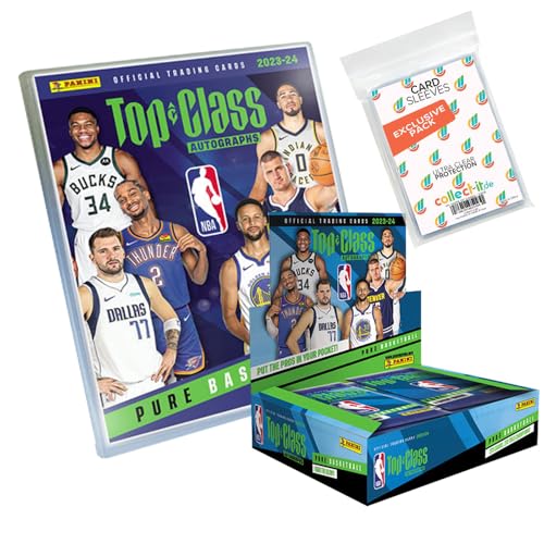 Bundle mit Top Class - NBA Pure Basketball - 2023/24-1 Starter + 1 Display (24 Booster) + Exklusive Collect-it Hüllen von collect-it.de MY HOME OF CARDS + TOYS