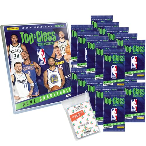Bundle mit Top Class - NBA Pure Basketball - 2023/24-1 Starter + 20 Booster + Exklusive Collect-it Hüllen von collect-it.de MY HOME OF CARDS + TOYS
