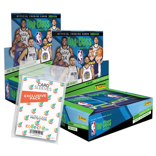 Bundle mit Top Class - NBA Pure Basketball - 2023/24-2 Display (48 Booster) + Exklusive Collect-it Hüllen von collect-it.de MY HOME OF CARDS + TOYS