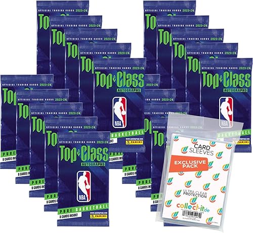 Bundle mit Top Class - NBA Pure Basketball - 2023/24-20 Booster + Exklusive Collect-it Hüllen von collect-it.de MY HOME OF CARDS + TOYS