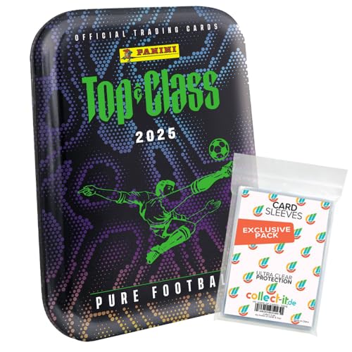 Bundle mit Top Class Pure Football 2025 - Trading Cards - 1 Mini Tin Box + Exklusive Collect-it Hüllen, 3 Booster mit je 8 Karten, 1 Limitierte Karte. Bundle mit Top Class Pure Football 2025 - Trading Cards - 1 Mini Tin Box + Exklusive Collect-it Hüllen, 3 Booster mit je 8 Karten, 1 Limitierte Karte. von collect-it.de MY HOME OF CARDS + TOYS