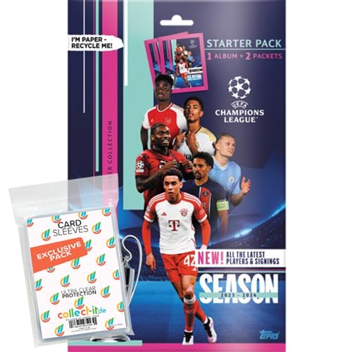 Bundle mit Topps - Champions League 2023/24 - Sammelsticker - 1 Starterpack + Exklusive Collect-it Hüllen Bundle mit Topps - Champions League 2023/24 - Sammelsticker - 1 Starterpack + Exklusive Collect-it Hüllen von collect-it.de MY HOME OF CARDS + TOYS