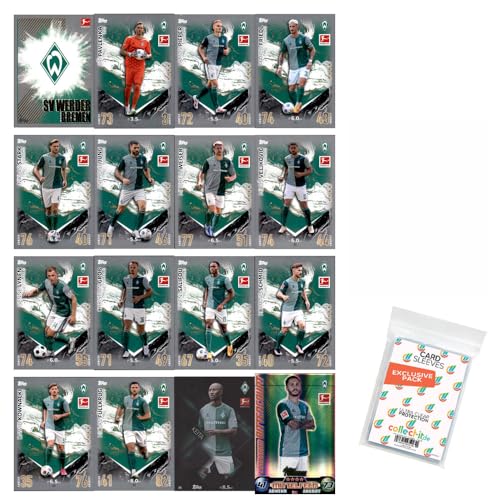 Bundle mit Topps Match Attax Bundesliga - 2023/24 - Mannschaftspaket - SV Werder Bremen + Exklusive Collect-it Hüllen Bundle mit Topps Match Attax Bundesliga - 2023/24 - Mannschaftspaket - SV Werder Bremen + Exklusive Collect-it Hüllen von collect-it.de MY HOME OF CARDS + TOYS