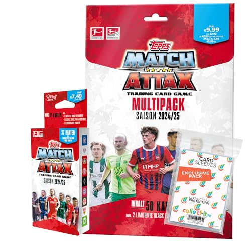 Bundle mit Topps Match Attax Bundesliga - 2024/2025-1 Blister + 1 Multipack + Exklusive Collect-it Hüllen Bundle mit Topps Match Attax Bundesliga - 2024/2025-1 Blister + 1 Multipack + Exklusive Collect-it Hüllen von collect-it.de MY HOME OF CARDS + TOYS