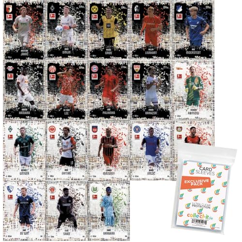 Bundle mit Topps Match Attax Bundesliga - 2024/25 - Alle 18 Black and White Pixel-Pitch Karten + Exklusive Collect-it Hüllen Bundle mit Topps Match Attax Bundesliga - 2024/25 - Alle 18 Black and White Pixel-Pitch Karten + Exklusive Collect-it Hüllen von collect-it.de MY HOME OF CARDS + TOYS