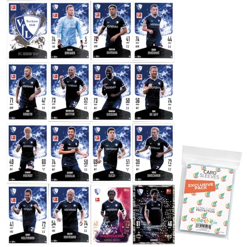 Bundle mit Topps Match Attax Bundesliga - 2024/25 - Mannschaftspaket - VFL Bochum 1848 + Exklusive Collect-it Hüllen von collect-it.de MY HOME OF CARDS + TOYS