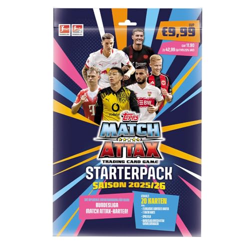 Bundle mit Topps Match Attax Bundesliga 2025/26 + Exklusive Collect-it Hüllen (1 Starter) von collect-it.de MY HOME OF CARDS + TOYS