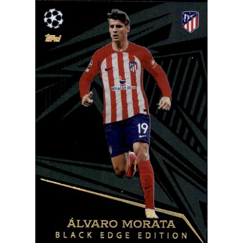 Bundle mit Topps Match Attax Champions League 2023/2024 - Trading Cards,Sammelkarten, Fußball Einzelkarte, Spezial Karte (495 - Alvaro Morata - Black Edge Edition) von collect-it.de MY HOME OF CARDS + TOYS