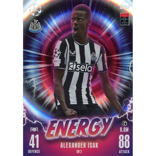 Bundle mit Topps Match Attax Champions League 2023/2024 - Trading Cards,Sammelkarten, Fußball Einzelkarte, Spezial Karte (EN 2 - Alexsander Isak - Energy) von collect-it.de MY HOME OF CARDS + TOYS