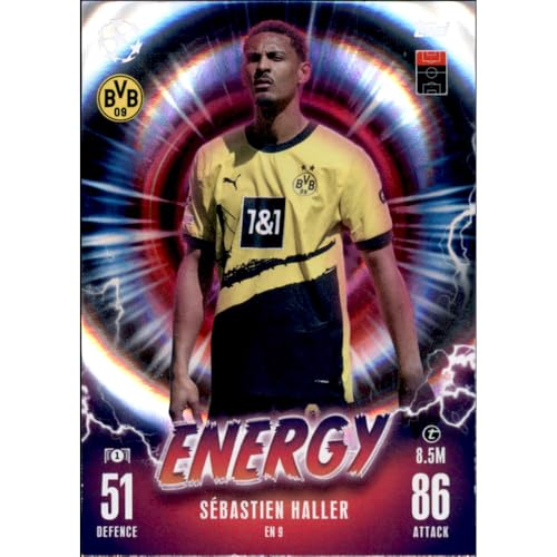 Bundle mit Topps Match Attax Champions League 2023/2024 - Trading Cards,Sammelkarten, Fußball Einzelkarte, Spezial Karte (EN 9 - Sebastian Haller - Energy) von collect-it.de MY HOME OF CARDS + TOYS