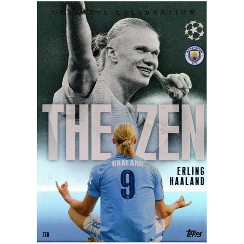 Bundle mit Topps Match Attax Champions League 2023/2024 - Trading Cards,Sammelkarten, Fußball Einzelkarte, Spezial Karte (Zen - Erling Haaland - Ultimate Celebration) von collect-it.de MY HOME OF CARDS + TOYS