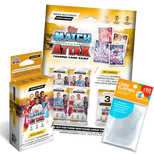 Bundle mit Topps - Match Attax Champions League 2025/26 - Trading Cards - 1 Blister + 1 Multipack + Exklusive Collect-it Hüllen Bundle mit Topps - Match Attax Champions League 2025/26 - Trading Cards - 1 Blister + 1 Multipack + Exklusive Collect-it Hüllen von collect-it.de MY HOME OF CARDS + TOYS