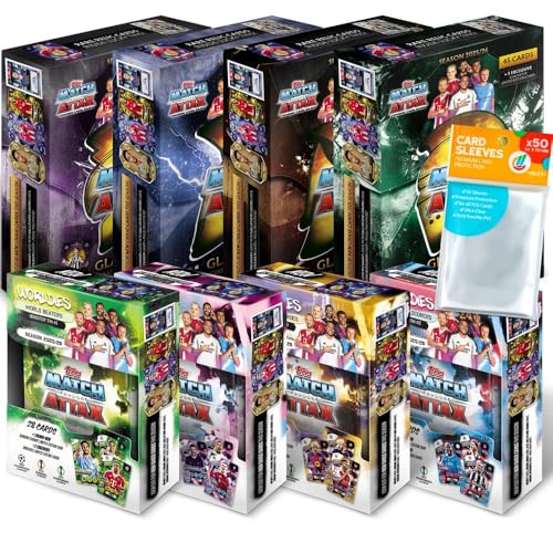 Bundle mit Topps - Match Attax Champions League 2025/26 - Trading Cards - Alle 4 verschiedenen Mega Tin Boxen + alle 4 verschiedenen Booster Tin Boxen + Exklusive Collect-it Hüllen Bundle mit Topps - Match Attax Champions League 2025/26 - Trading Cards - Alle 4 verschiedenen Mega Tin Boxen + alle 4 verschiedenen Booster Tin Boxen + Exklusive Collect-it Hüllen von collect-it.de MY HOME OF CARDS + TOYS