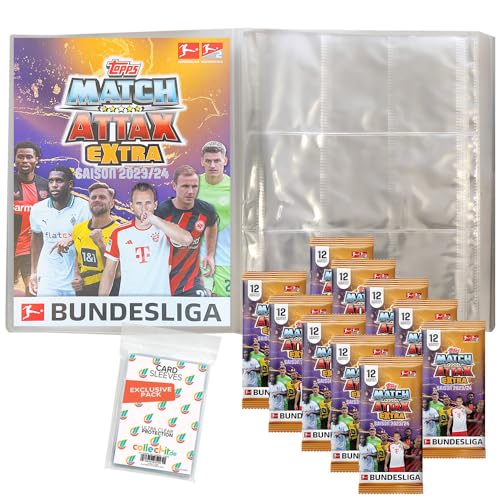 Bundle mit Topps Match Attax EXTRA Bundesliga 2023/24-1 Leere Sammelmappe + 10 Booster + Exklusive Collect-it Hüllen Bundle mit Topps Match Attax EXTRA Bundesliga 2023/24-1 Leere Sammelmappe + 10 Booster + Exklusive Collect-it Hüllen von collect-it.de MY HOME OF CARDS + TOYS