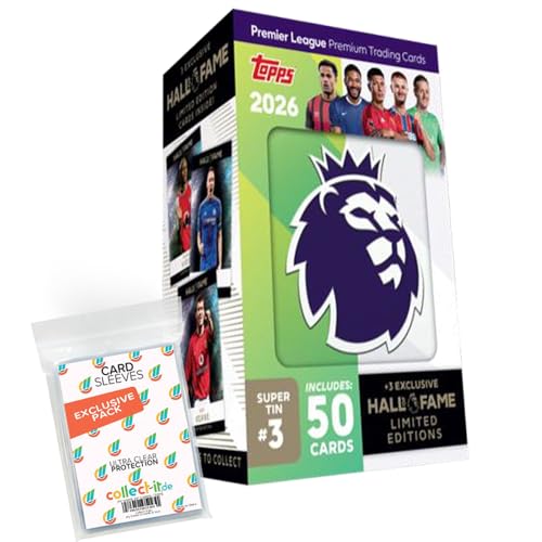 Bundle mit Topps - Premier League 2025/26 Trading Cards + Exklusive Collect-it Hüllen (1 Super Tin Box #3) von collect-it.de MY HOME OF CARDS + TOYS