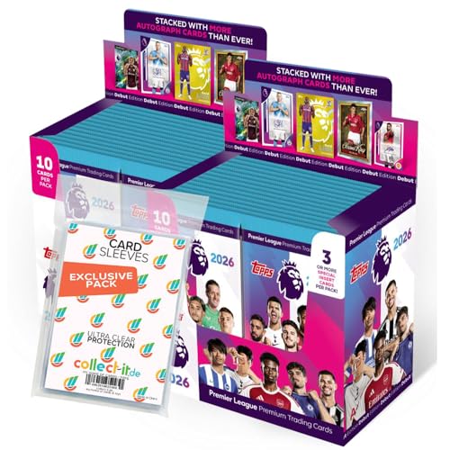 Bundle mit Topps - Premier League 2025/26 Trading Cards + Exklusive Collect-it Hüllen (2 Display (56 Booster)) von collect-it.de MY HOME OF CARDS + TOYS