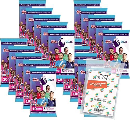 Bundle mit Topps - Premier League 2025/26 Trading Cards + Exklusive Collect-it Hüllen (20 Booster) von collect-it.de MY HOME OF CARDS + TOYS