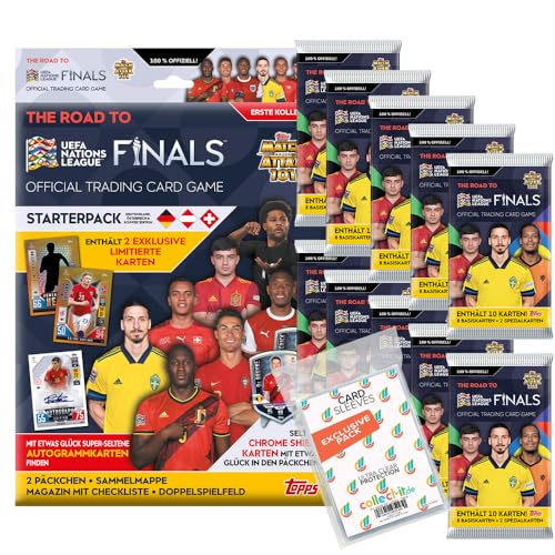 Bundle mit Topps - Road to 2022 UEFA Nations League - 1 Starter + 10 Booster + Exklusive Collect-it Hüllen Bundle mit Topps - Road to 2022 UEFA Nations League - 1 Starter + 10 Booster + Exklusive Collect-it Hüllen von collect-it.de MY HOME OF CARDS + TOYS