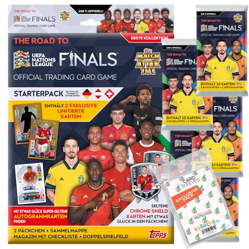 Bundle mit Topps - Road to 2022 UEFA Nations League - 1 Starter + 5 Booster + Exklusive Collect-it Hüllen Bundle mit Topps - Road to 2022 UEFA Nations League - 1 Starter + 5 Booster + Exklusive Collect-it Hüllen von collect-it.de MY HOME OF CARDS + TOYS