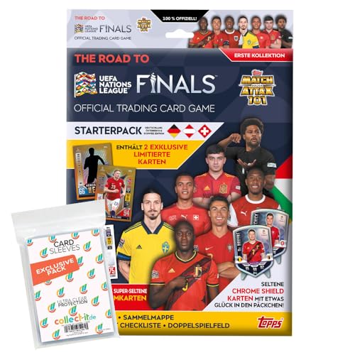 Bundle mit Topps - Road to 2022 UEFA Nations League - 1 Starter + Exklusive Collect-it Hüllen von collect-it.de MY HOME OF CARDS + TOYS