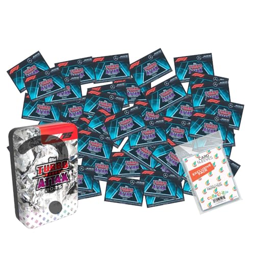 Bundle mit Topps - Turbo Attax Formel 1 2023 - Trading Cards - 50 Verschiedene, zufällige Karten + 1 zufällige Leere Tin Dose + Exklusive Collect-it Hüllen Bundle mit Topps - Turbo Attax Formel 1 2023 - Trading Cards - 50 Verschiedene, zufällige Karten + 1 zufällige Leere Tin Dose + Exklusive Collect-it Hüllen von collect-it.de MY HOME OF CARDS + TOYS