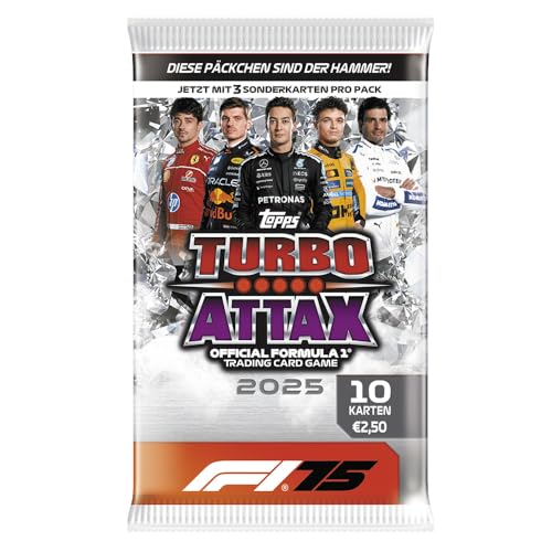 Bundle mit Topps - Turbo Attax Formel 1 2025 - Trading Cards + Exklusive Collect-it Hüllen (1 Leere Sammelmappe + 5 Booster) von collect-it.de MY HOME OF CARDS + TOYS