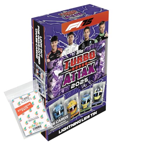 Bundle mit Topps - Turbo Attax Formel 1 2025 - Trading Cards + Exklusive Collect-it Hüllen (1 Mega Tin Box (zufällige Auswahl)) von collect-it.de MY HOME OF CARDS + TOYS