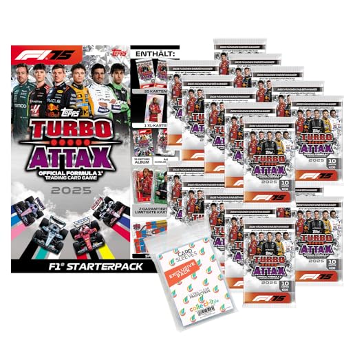 Bundle mit Topps - Turbo Attax Formel 1 2025 - Trading Cards + Exklusive Collect-it Hüllen (1 Starter + 20 Booster) von collect-it.de MY HOME OF CARDS + TOYS