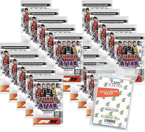 Bundle mit Topps - Turbo Attax Formel 1 2025 - Trading Cards + Exklusive Collect-it Hüllen (20 Booster) von collect-it.de MY HOME OF CARDS + TOYS