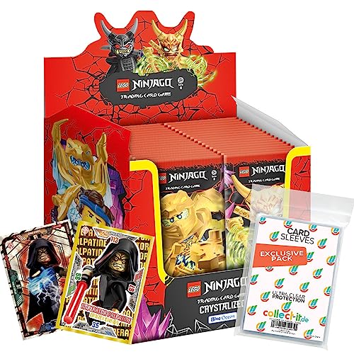 Bundle mit Blue Ocean Lego Ninjago Serie 8 Trading Cards - 1 Display (50 Booster) + 2 Limitierte Star Wars Karten + Exklusive Collect-it Hüllen von collect-it.de MY HOME OF CARDS + TOYS