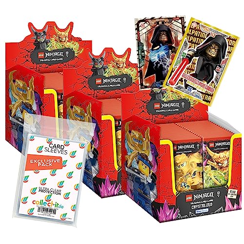 Bundle mit Blue Ocean Lego Ninjago Serie 8 Trading Cards - 3 Display (150 Booster) + 2 Limitierte Star Wars Karten + Exklusive Collect-it Hüllen von collect-it.de MY HOME OF CARDS + TOYS