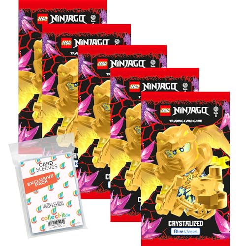 Bundle mit Blue Ocean Lego Ninjago Serie 8 Trading Cards - 5 Booster + 2 Limitierte Star Wars Karten + Exklusive Collect-it Hüllen von collect-it.de MY HOME OF CARDS + TOYS