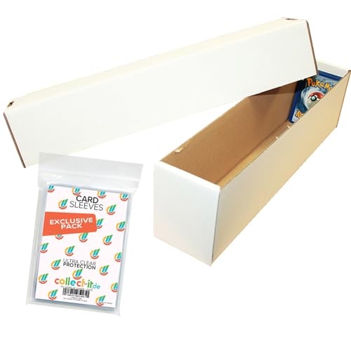 Collect-it.de Riesen Deck-Box - Aufbewahrung (weiß) für 1000 Karten (kompatibel mit Magic/Pokemon/Yugioh/Match Attax Karten) + 40 Exklusive Collect-it.de Hüllen von collect-it.de MY HOME OF CARDS + TOYS