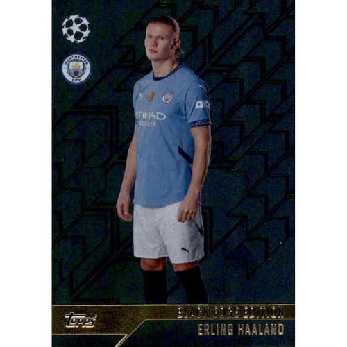 Match Attax Champions League 2024/2025 - Trading Cards Fußballkarten Einzel Sammelkarten (BE6 - Erling Haaland - Black Edge Edition) von collect-it.de MY HOME OF CARDS + TOYS